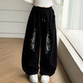 Girls' Reflective Letter Wide-Leg Track Pants