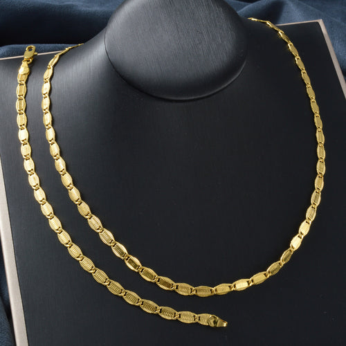 Overseas Western Necklace Bracelet Set Sparkling Fish Scale Form Spliced Chain Super Sparkle Side Lens Chain Jewelry