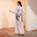 V-Neck Floral Print Maxi Dress - Elegant Large Hem Summer Dress Women