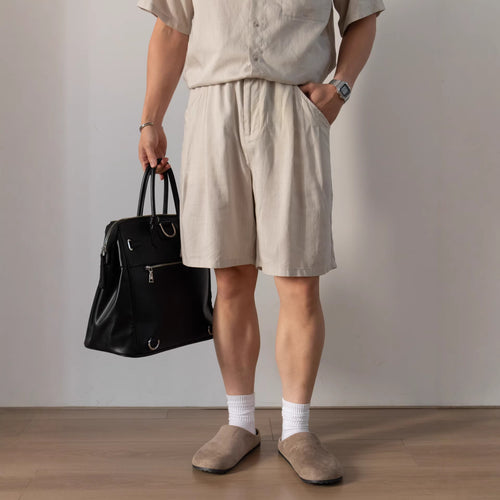 Nengmeng American Retro Lyocell Mid-Length Shorts