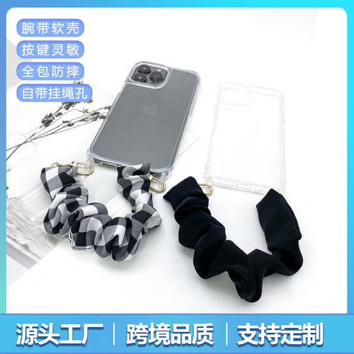 Simple Fashionable Hair Tie Style Stretch Hand Machine Hanging Cord Anti-Loss Hand Machine Wrist Strap Not Included Phone Case Non-Slip