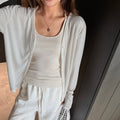 Women's Summer Casual Versatile Knit Sun-Protection Lightweight Cardigan + Jacket 202 - Black