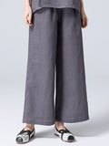 Women's Summer Zen Ethnic Linen 3/4 Sleeve 2-Piece Set 2026 | 2 Piece Outfit Set - Gray Set