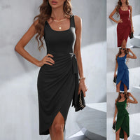 Women's Square Neck Sleeveless Dress