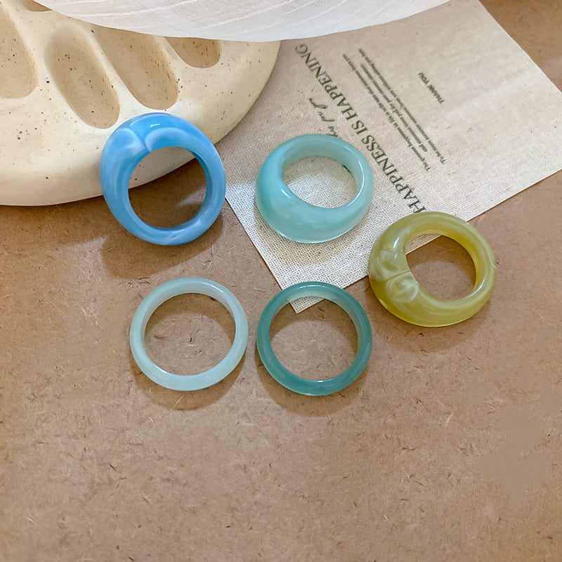 Vintage Resin Geometric Statement Ring - view 12