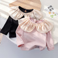 Girls' Tulle Lace Trim Long Sleeve T-Shirt
