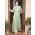 Women's New Chinese Qipao Dress + Dress Set 2026 | Elegant Summer Dress - White