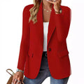 Women's Fall Long Sleeve Blazer + Cardigan 2026 | Layered Cardigan - Rose Red