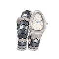 2025 New Color Split Punk Black Women Quartz Watch Cross-Border Snake Head Watch Gold Tone Color Snake Shape Watch