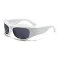 Unique-Shaped Curve Side Futuristic Tech Sunglasses ins Influencer Sunglasses Y2K Hot Girl Women Trendy Sunglasses