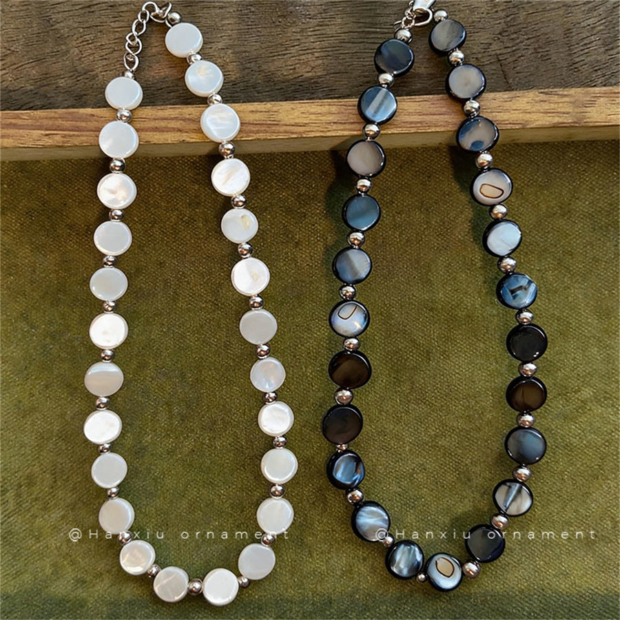 Round Shell Beaded Necklace - view 2