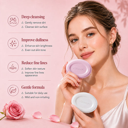 跨境KORMESIC全英文光感美肤皂soap温和清洁润肤外贸厂家现货批发