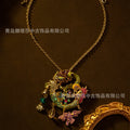 Overseas Vintage Unique Ocean Beauty Fish Necklace French Retro Huawei Beauty Heavy-Duty Exquisite Accessory