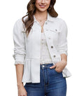Women's Workwear Casual Puff Sleeve Jacket + Top 2026 | Trendy Jacket - Green