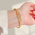 Premium Starry Sky Light Luxury Cubic Zirconia Bangle Girls Fashionable Simple Bracelet Couples Elegant Versatile Hand Jewelry Wholesale