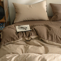 Mocha Era Coffee / 0.9m Bed - 3-Piece Flat Sheet - Fits 150x200cm Duvet