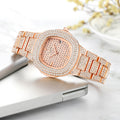 Export Bestseller Watch Set Full Diamond Gold Watch Date 3 Hand Solid Heart Steel Band Mens Watch Waterproof Glow Gold Mens Watch