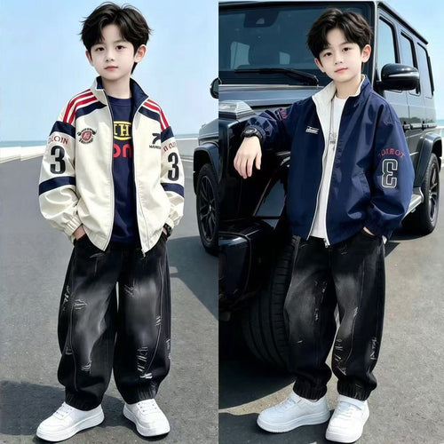 Boys' Reversible Moto Baseball Jacket - Fall 2026