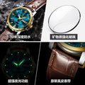 Swiss Brand New Leather Band Mens Watch Glow Pair Date Watch Live Export Bestseller Drop Ship