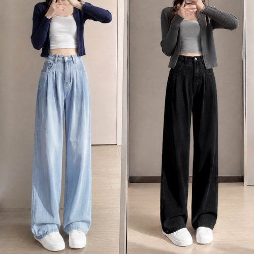 Women's Straight Wide Leg Plus Size Jeans