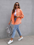 Women's Long Sleeve Mid-Length Long Jacket 2026 | Trendy Jacket - Orange