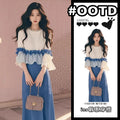 Spring Chanel-Style Fashion Ruffle Skirt + Top 2-Piece Set