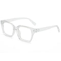 Square Blue-Light Glasses Unisex Bare Face Stud Glasses Frame Stylish Western Versatile Wear Jewelry Plano
