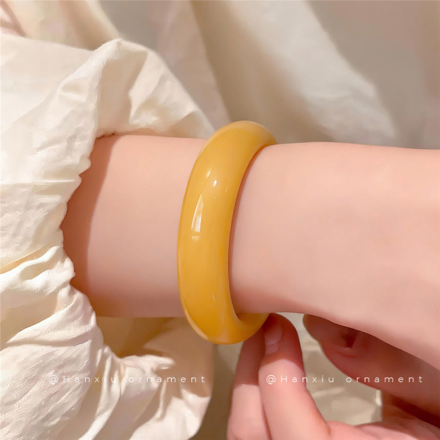 Colorful Resin Bangle Bracelet - view 4