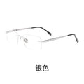 Gao Qisheng Style of F91092T Ultra-Light β Titanium Rimless Frame Accordion Temple Formal Men Prescription Glasses Frame