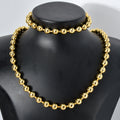 EU/US Import Accessory Statement Simple Fashionable Round Bead Clavicle Chain Hip-Hop Mixed Match Beaded Necklace Bracelet Set