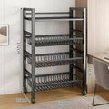 metal floor-standing multi-layer storage rack removable pots and iron kitchen storage racks for pots