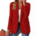 Women's Fall Long Sleeve Blazer + Cardigan 2026 | Layered Cardigan - Wine Red