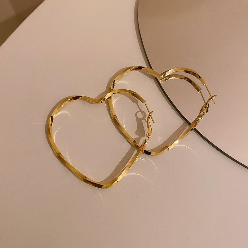 Minimalist Silver-Tone Metal Hoop Earrings - view 8