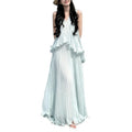 Summer French Vacation V-Neck Ruffle Dress + Long Skirt