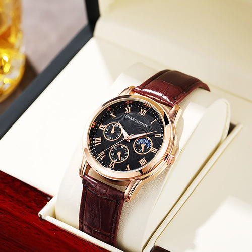 Export Fashionable Mens Watch Wholesale Factory Overseas Export Quartz Watch 3 Eye Men Formal Watch Mens Watch