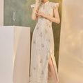 New Chinese Style Beaded Cheongsam Dress ZX P0402