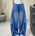 Summer Casual Versatile Shirred Drapey Loose Elastic Pants