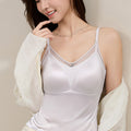 263性感自带胸垫背心女深v缎面无痕美背百搭舒适外穿无钢圈可外穿