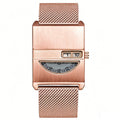Export Bestseller Square Unisex Watch No Hand Simple Retro Niche Waterproof Watch Factory Drop Ship