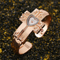 2026 Cross-Border Bestseller Bangle Watch Stock Wholesale Western Cross Retro Heart Bracelet Quartz Watch