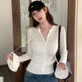 Women's Slimming Knit Flared Sleeve Hollow-Out Fitted Flared Cardigan 2026 - Black