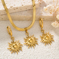 Overseas Western Retro Sun Pendant Necklace Earrings Set 2-Piece Set Simple Niche Jewelry Wholesale