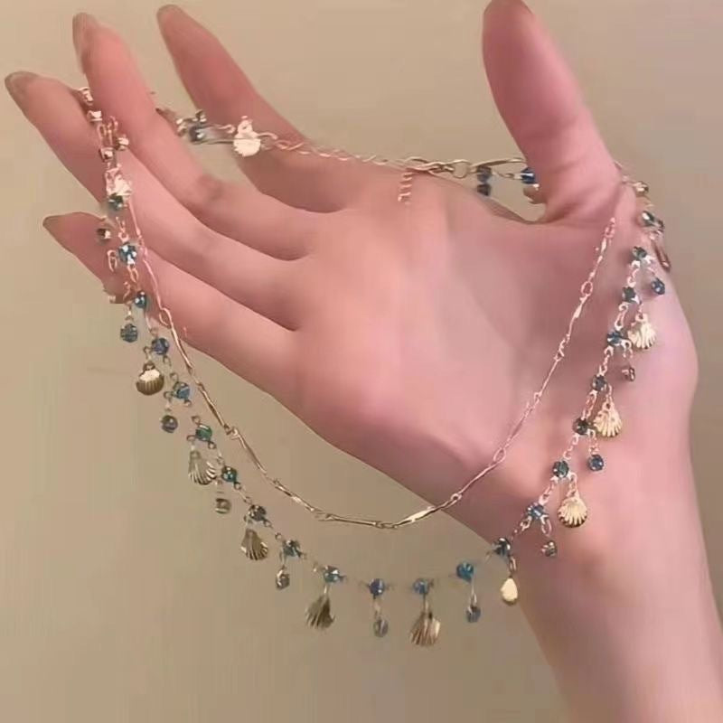 Beach Shell and Pearl Layered Necklace - view 12