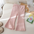 Girls' Cartoon Print Flared Wide-Leg Pants