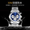 Swiss Brand New Steel Band Mens Watch Multifunction Quartz Watch Live Export Bestseller Drop Ship