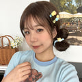 可爱奶黄小熊系列发饰组合少女甜美碎发刘海夹高弹力发绳发圈批发
