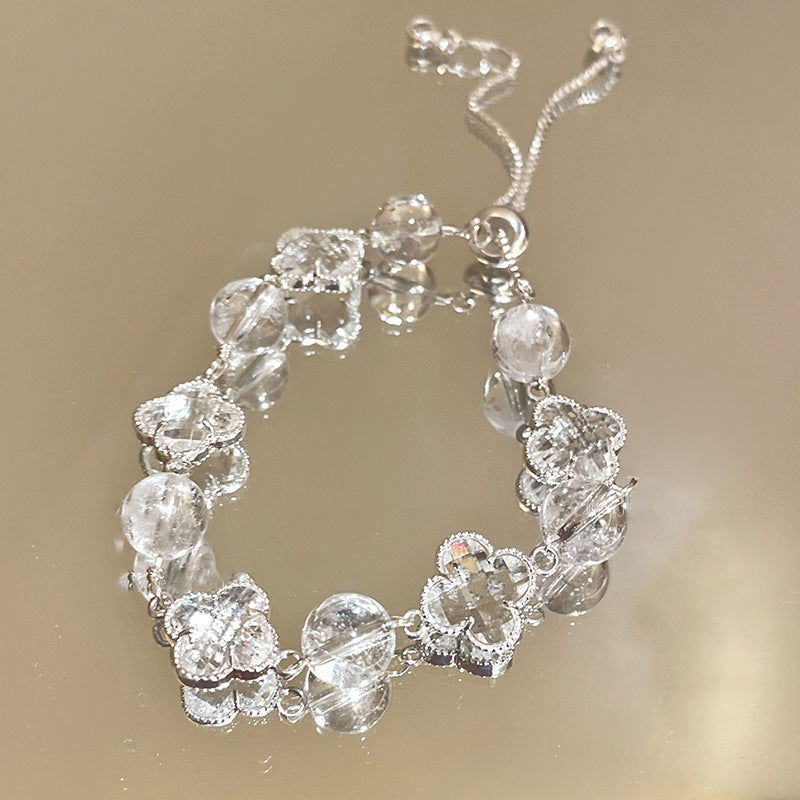 Zircon Flower Crystal Beaded Bracelet - view 9