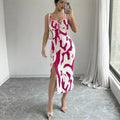 Amazon Printed Fitted Camisole Slit Dress, 2026