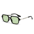 New Pair Bridge Square Western Trendy Metal Temple Women Sunglasses Retro HK Pilot Glasses
