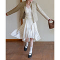 Spring Retro Casual High Waist Polka Dot Skirt